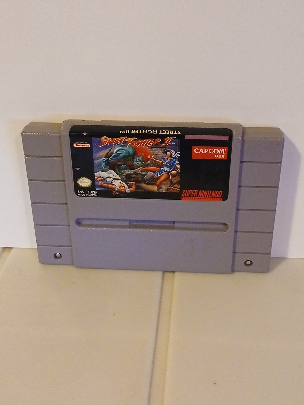 Super Nintendo Street Fighter II Game Cartridge - Gray
